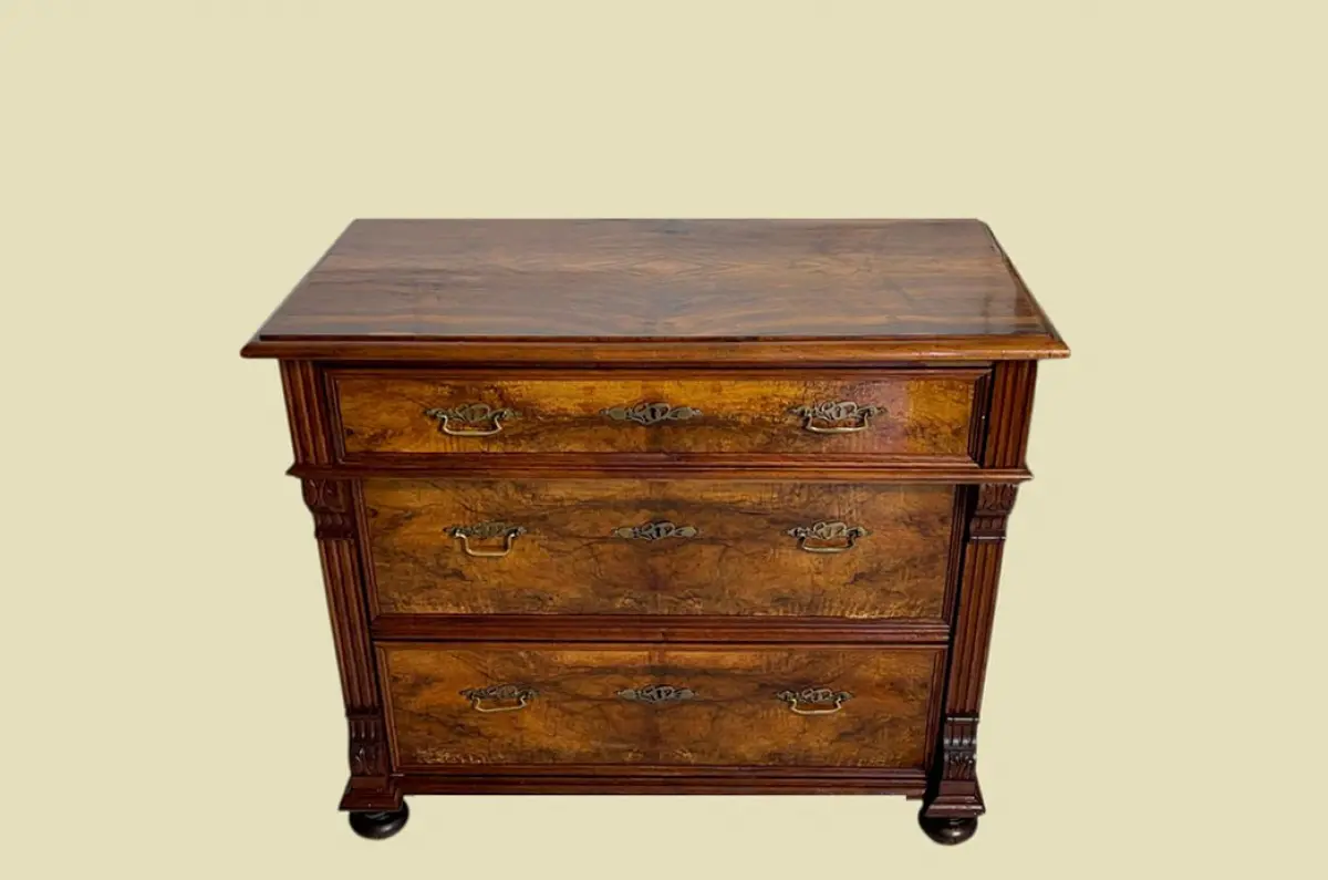 1880er Kommode ANTIK Gründerzeit Nußbaum Sideboard Schrank von 1880 2
