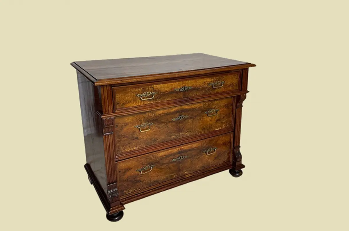 1880er Kommode ANTIK Gründerzeit Nußbaum Sideboard Schrank von 1880 3