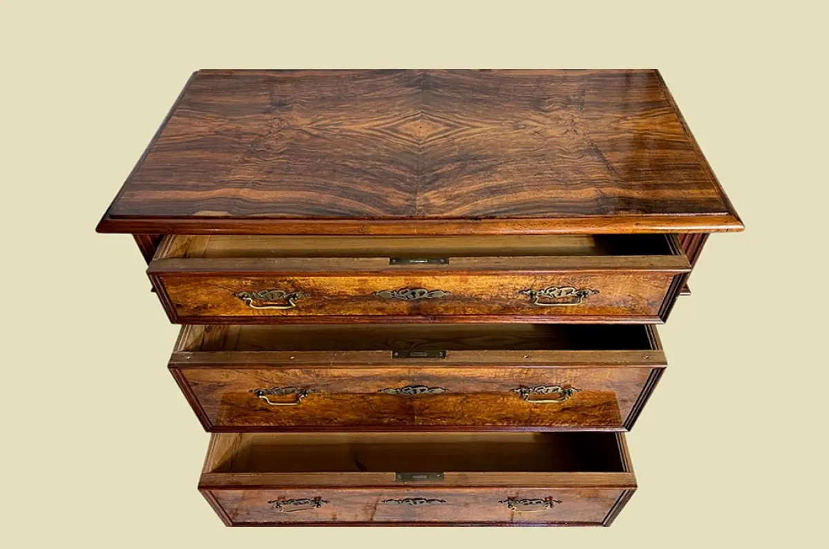 1880er Kommode ANTIK Gründerzeit Nußbaum Sideboard Schrank von 1880 5