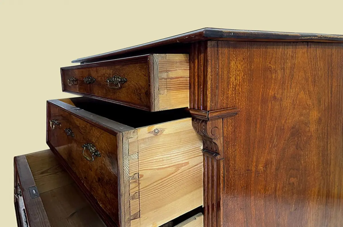 1880er Kommode ANTIK Gründerzeit Nußbaum Sideboard Schrank von 1880 6
