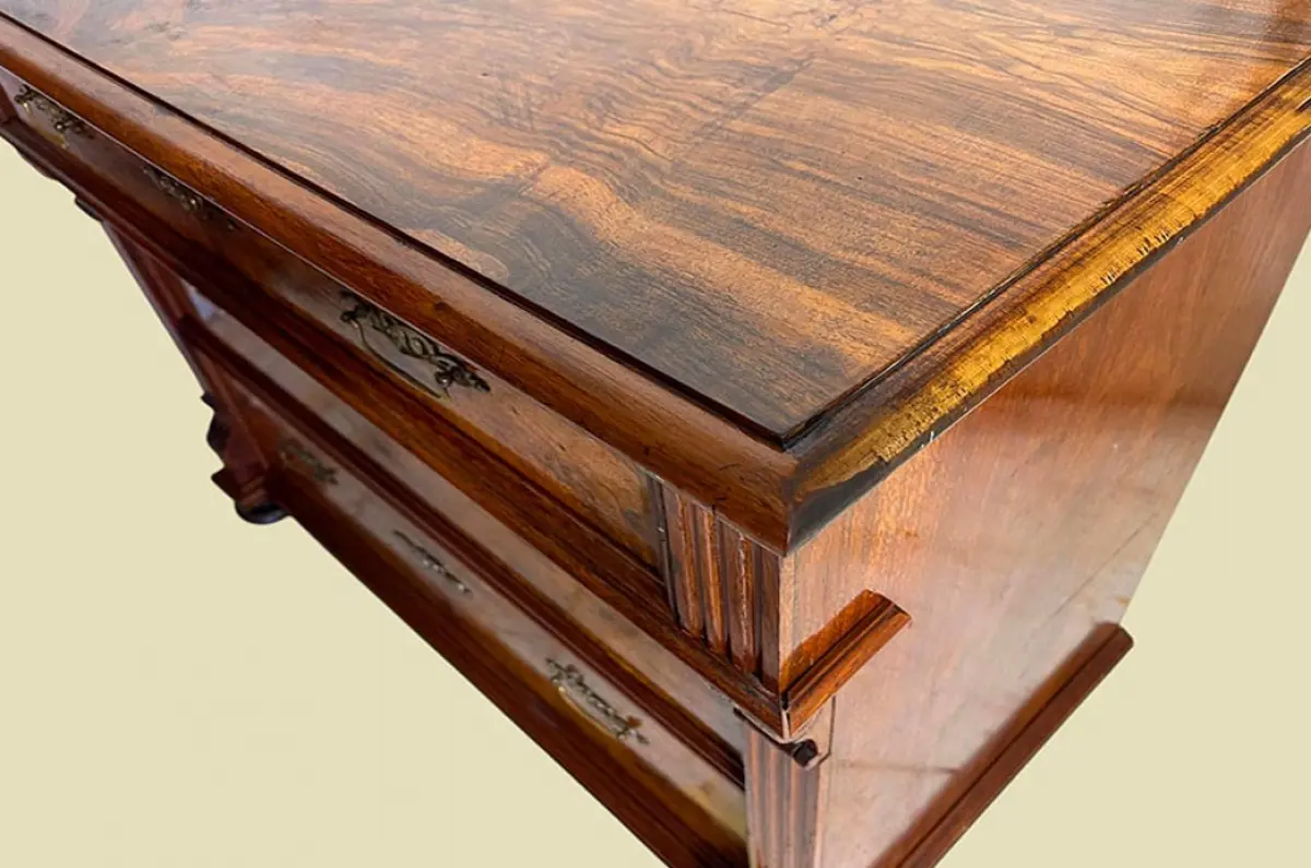 1880er Kommode ANTIK Gründerzeit Nußbaum Sideboard Schrank von 1880 8