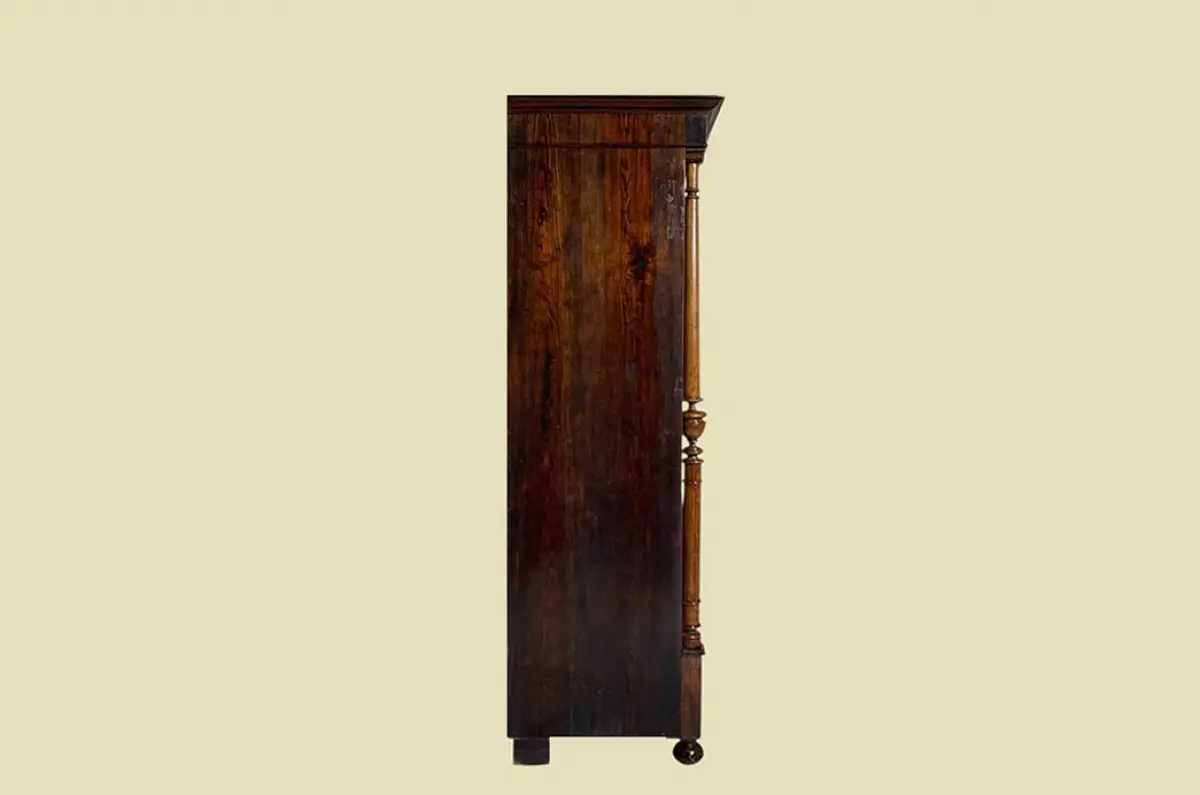 1880er Kleiderschrank ANTIK Gründerzeit Nußbaum Säulen Schrank von 1880 17