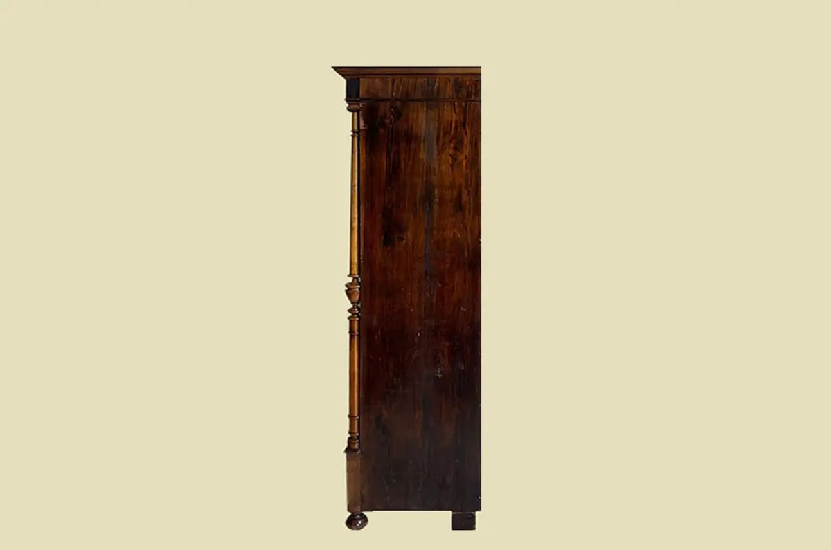 1880er Kleiderschrank ANTIK Gründerzeit Nußbaum Säulen Schrank von 1880 19
