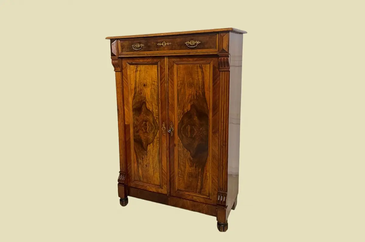 1880er Vertiko Gründerzeit ANTIK Nußbaum Kommode Schrank von 1880 1