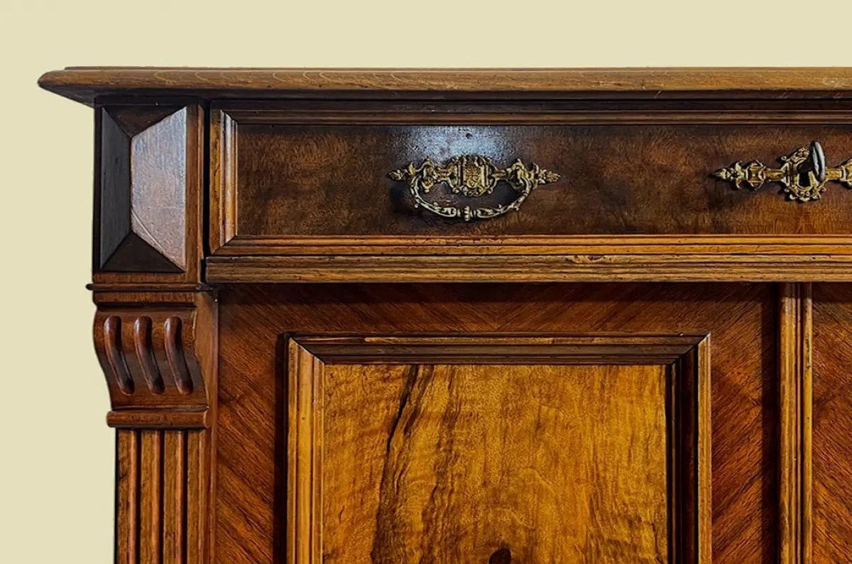 1880er Vertiko Gründerzeit ANTIK Nußbaum Kommode Schrank von 1880 10