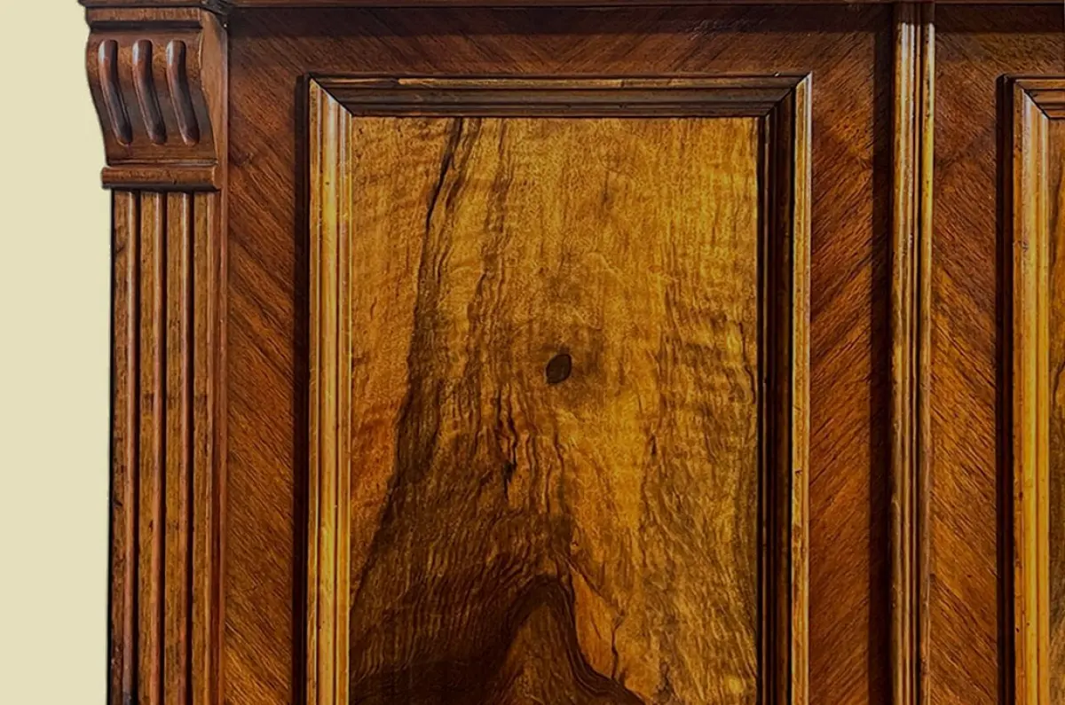 1880er Vertiko Gründerzeit ANTIK Nußbaum Kommode Schrank von 1880 12