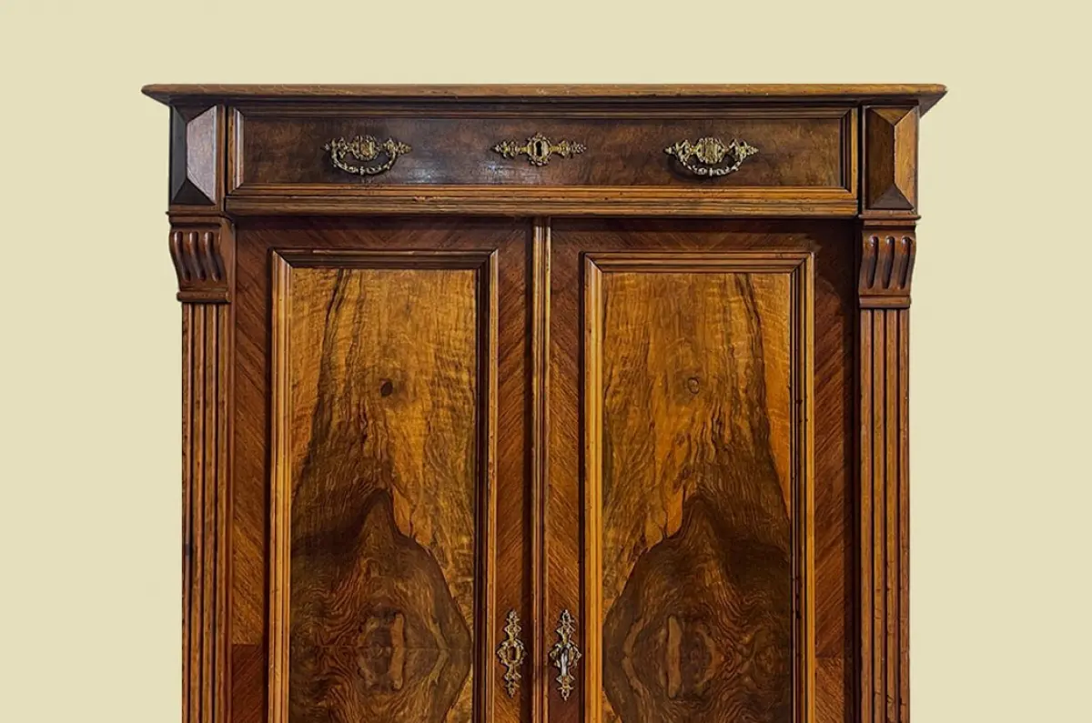 1880er Vertiko Gründerzeit ANTIK Nußbaum Kommode Schrank von 1880 15