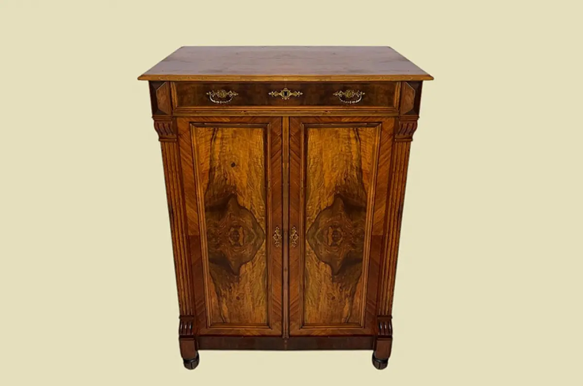 1880er Vertiko Gründerzeit ANTIK Nußbaum Kommode Schrank von 1880 2