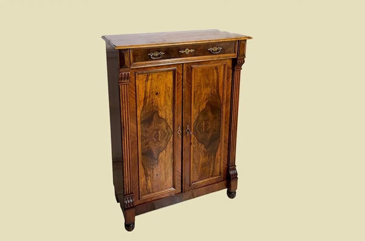 1880er Vertiko Gründerzeit ANTIK Nußbaum Kommode Schrank von 1880 3