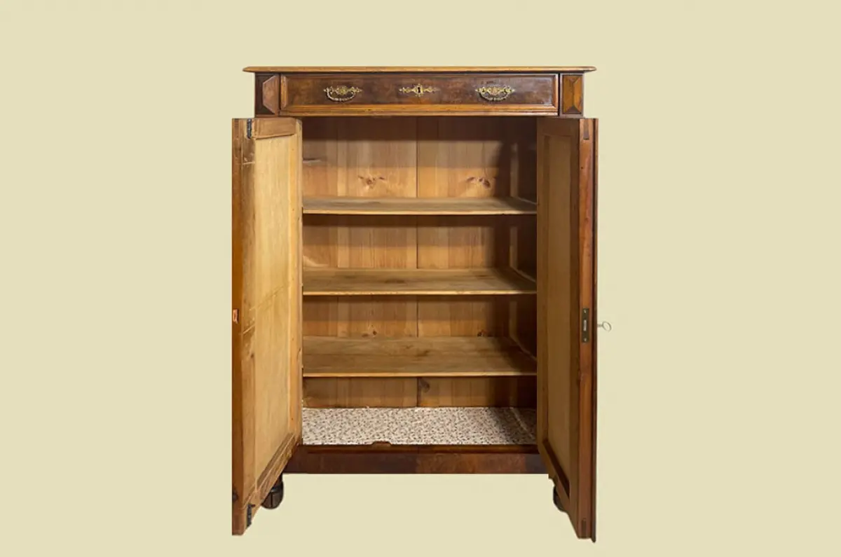 1880er Vertiko Gründerzeit ANTIK Nußbaum Kommode Schrank von 1880 4