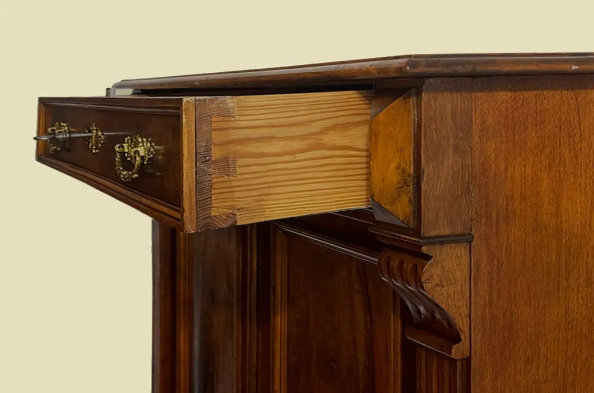1880er Vertiko Gründerzeit ANTIK Nußbaum Kommode Schrank von 1880 7