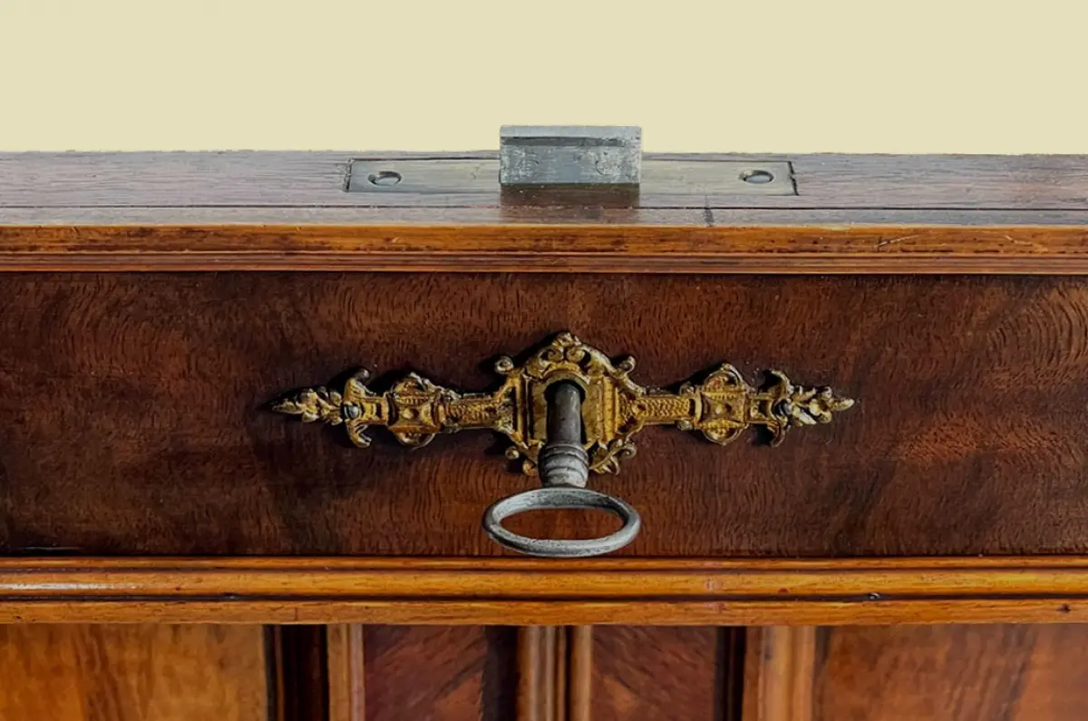 1880er Vertiko Gründerzeit ANTIK Nußbaum Kommode Schrank von 1880 8