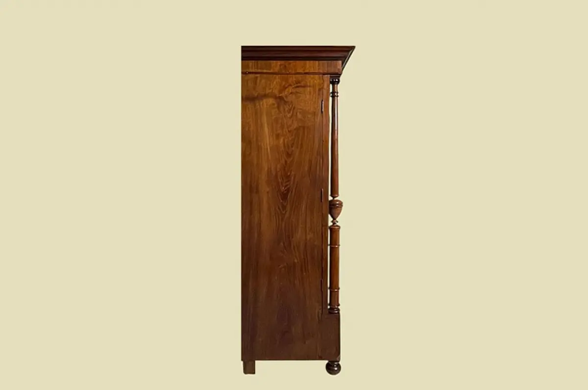 1880er Kleiderschrank ANTIK Gründerzeit Nußbaum Säulen Schrank von 1880 17