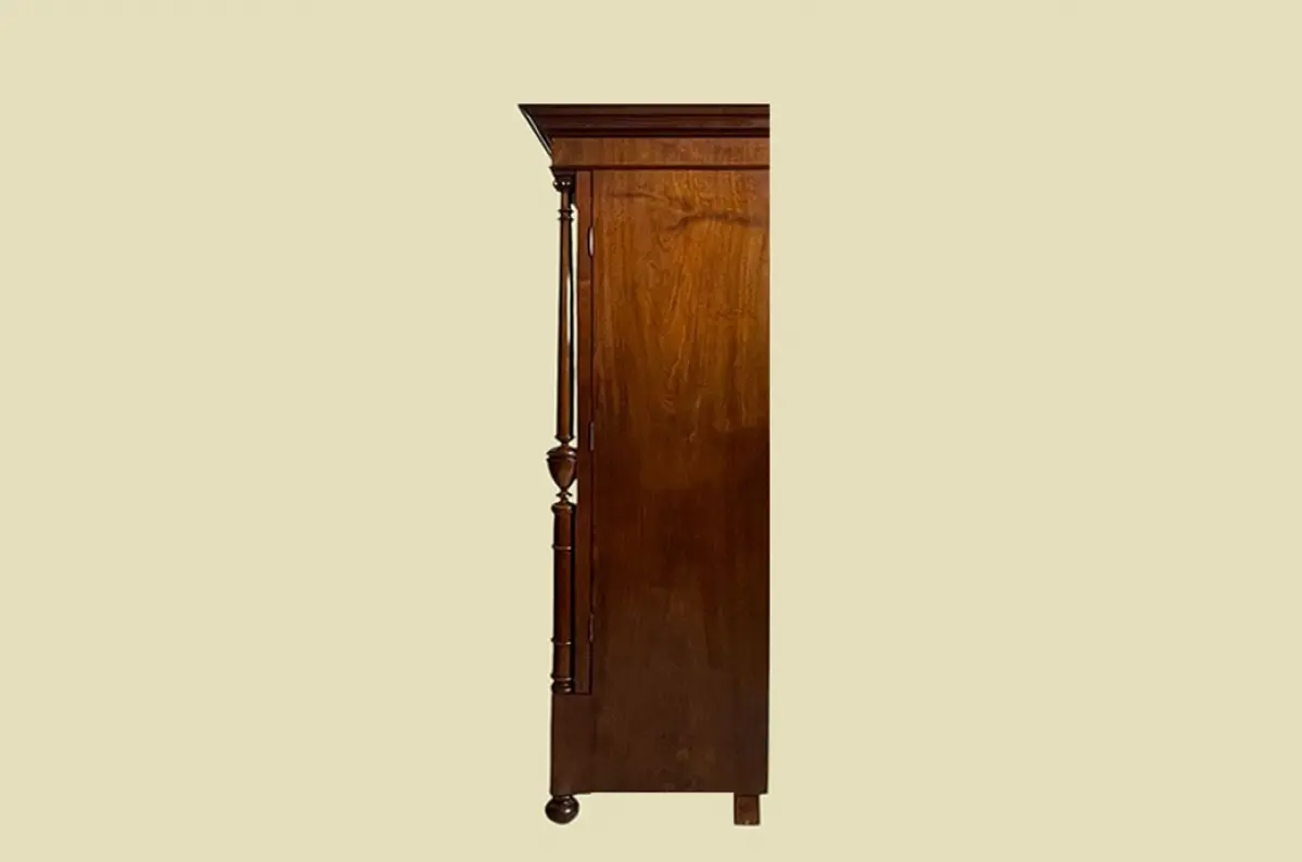 1880er Kleiderschrank ANTIK Gründerzeit Nußbaum Säulen Schrank von 1880 19