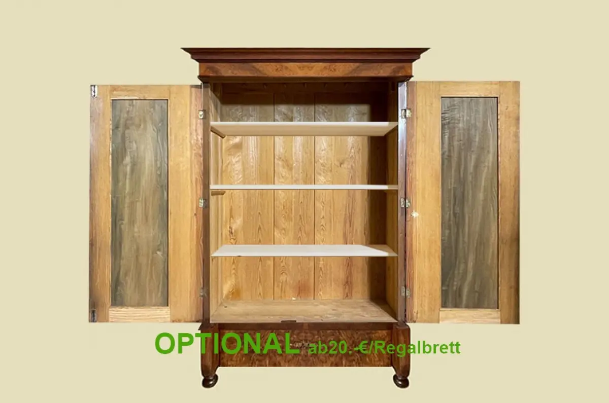 1880er Kleiderschrank ANTIK Gründerzeit Nußbaum Säulen Schrank von 1880 6