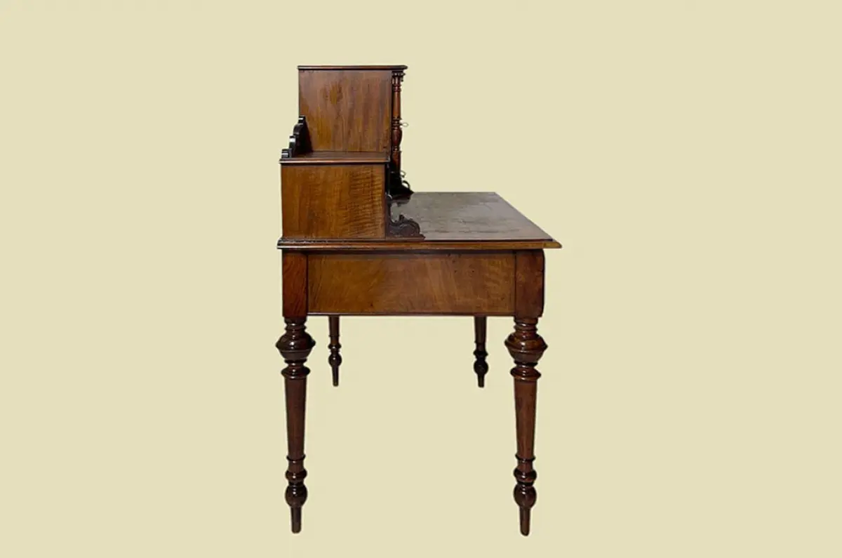 1880er Damen Schreibtisch ANTIK Gründerzeit Nußbaum Sekretär Tisch von 1880 17