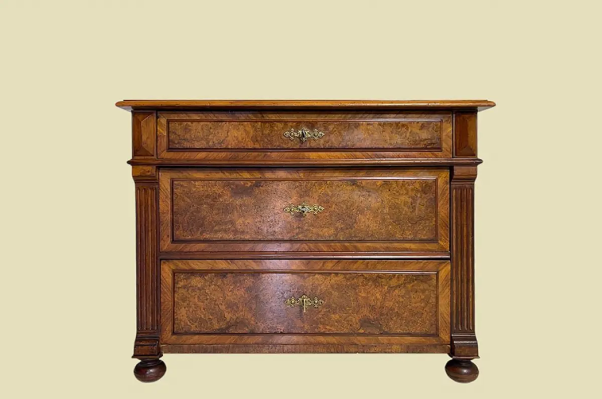 1880er Kommode ANTIK Gründerzeit Nußbaum Sideboard Schrank von 1880