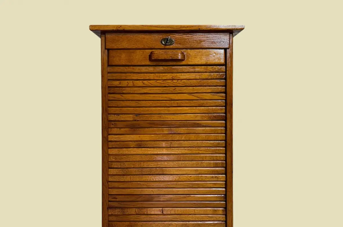 1920er Rolladenschrank ANTIK Jugendstil Art Deco Klavier Notenschrank von 1920 15