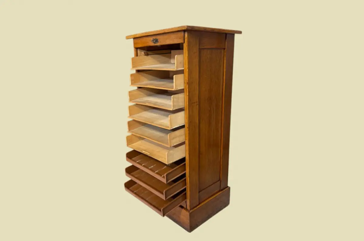 1920er Rolladenschrank ANTIK Jugendstil Art Deco Klavier Notenschrank von 1920 8