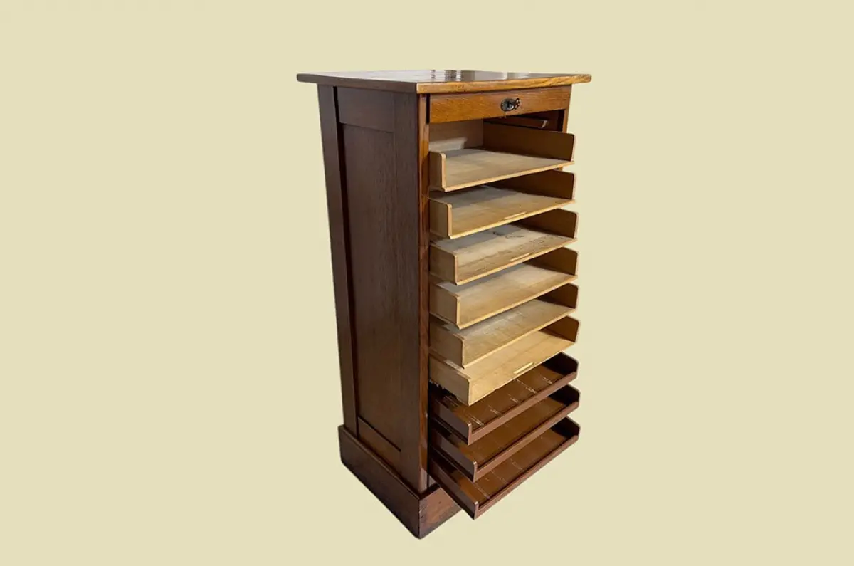 1920er Rolladenschrank ANTIK Jugendstil Art Deco Klavier Notenschrank von 1920 9