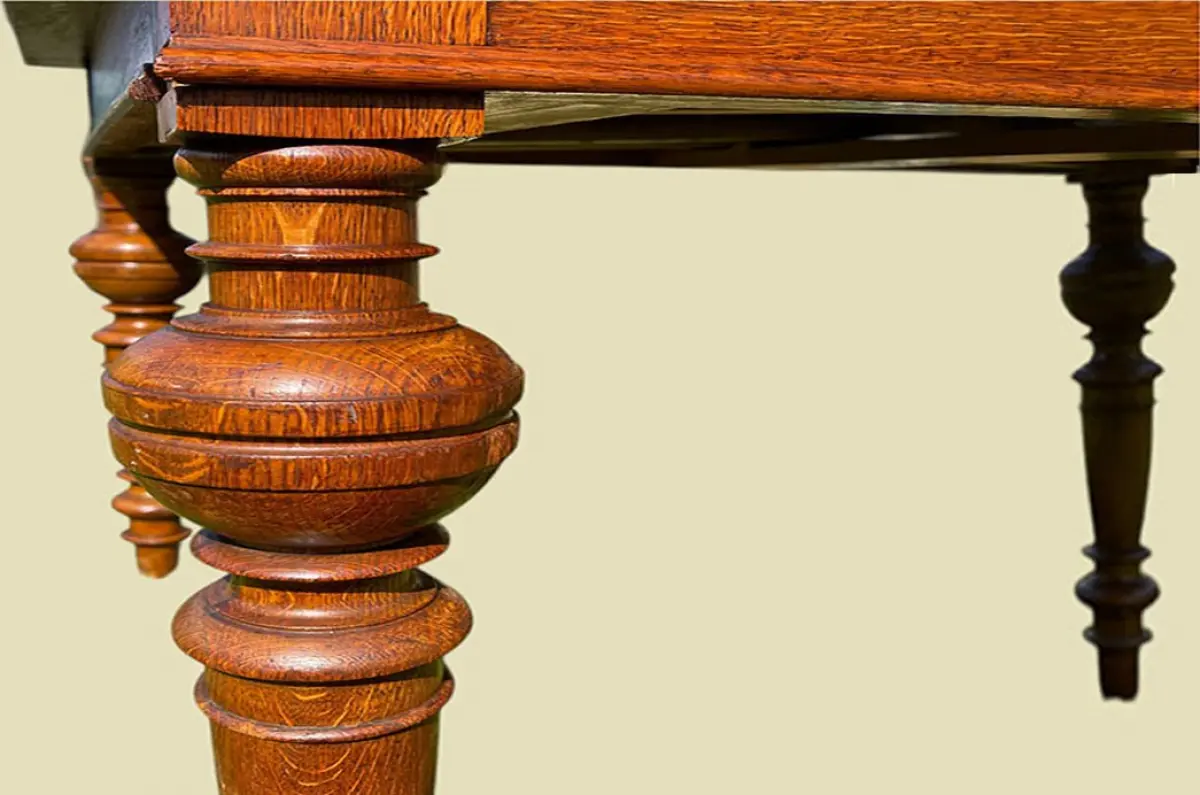 Großer Tisch ANTIK Gründerzeit Eiche Kulissentisch Esstisch von 1880 ausziehbar 13