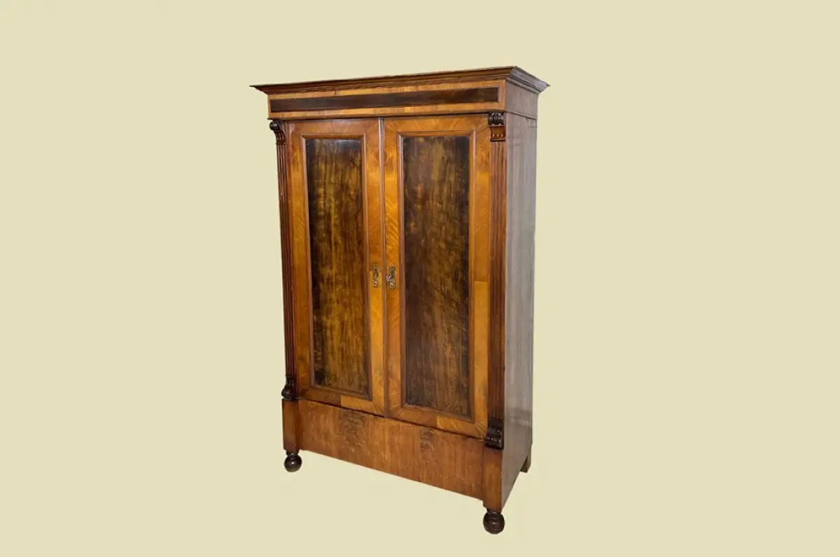 1880er Kleiderschrank ANTIK Gründerzeit Nußbaum Schrank von 1880 1