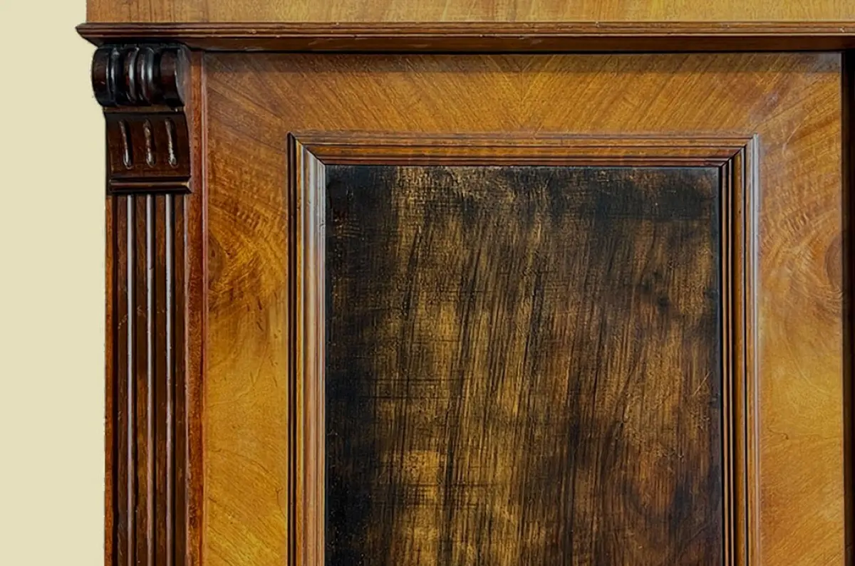1880er Kleiderschrank ANTIK Gründerzeit Nußbaum Schrank von 1880 11