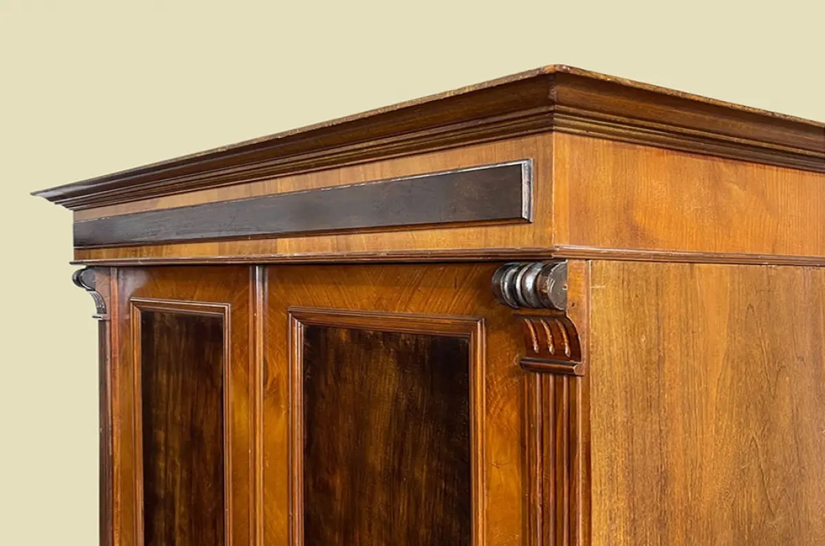 1880er Kleiderschrank ANTIK Gründerzeit Nußbaum Schrank von 1880 7