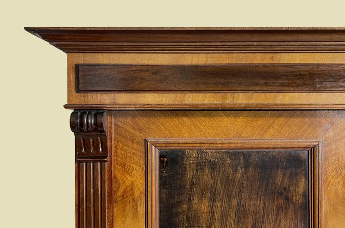 1880er Kleiderschrank ANTIK Gründerzeit Nußbaum Schrank von 1880 8