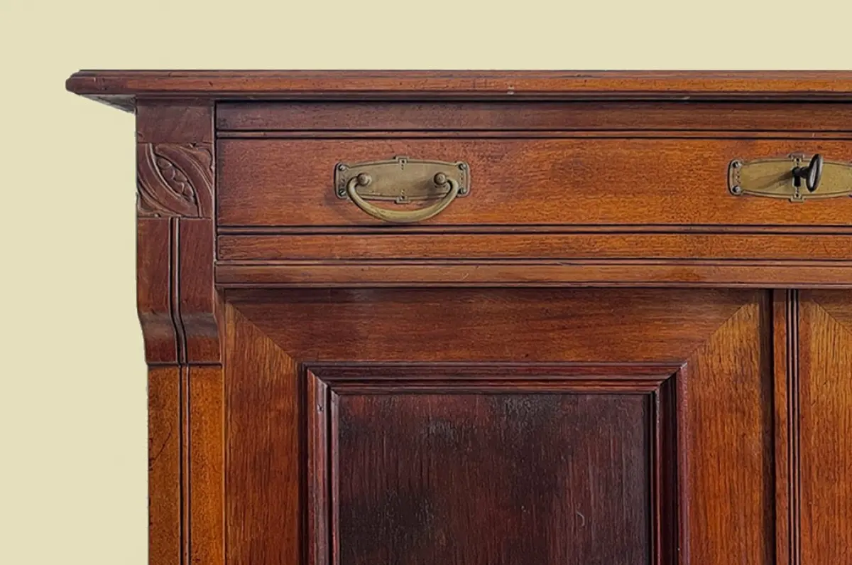 1920er Vertiko ANTIK Jugendstil Nußbaum Kommode Schrank von 1920 10