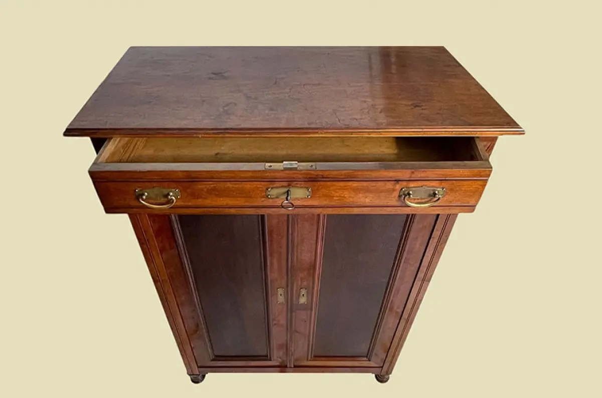 1920er Vertiko ANTIK Jugendstil Nußbaum Kommode Schrank von 1920 5