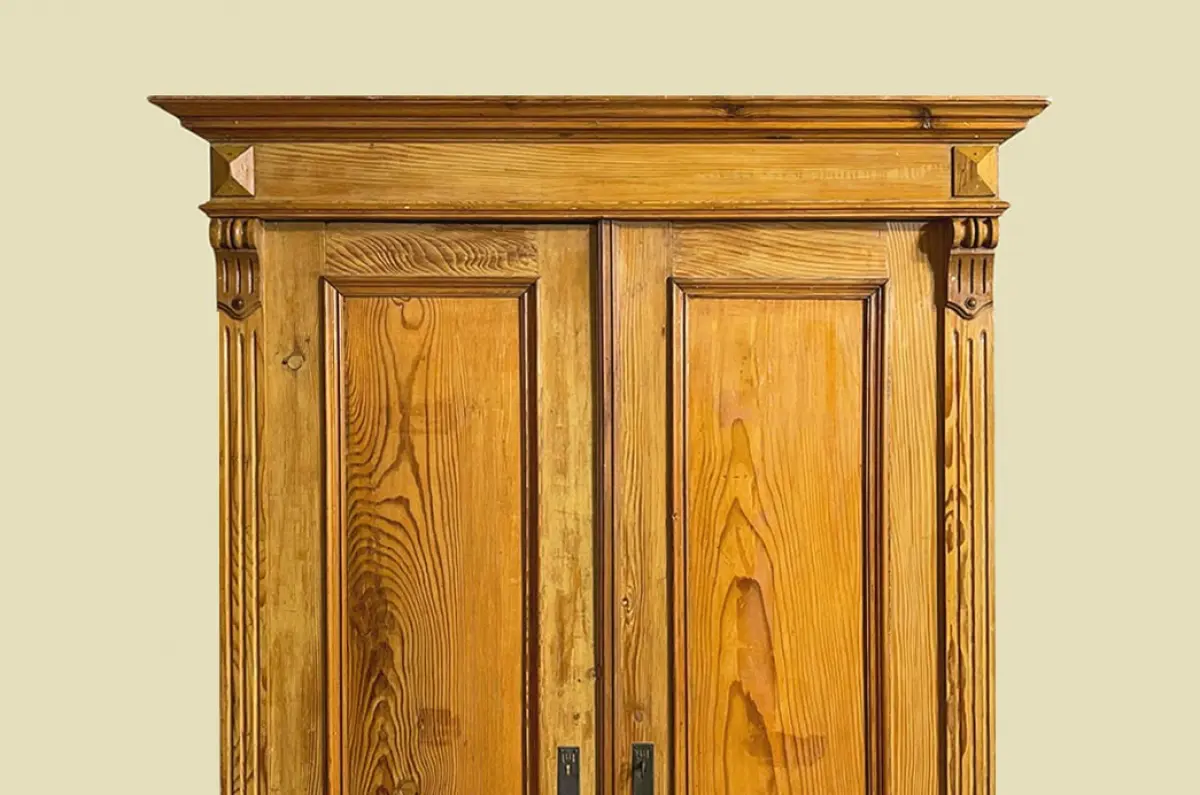 1880er Kleiderschrank ANTIK Kiefer Gründerzeit Schrank von 1880 -zerlegbar- 14