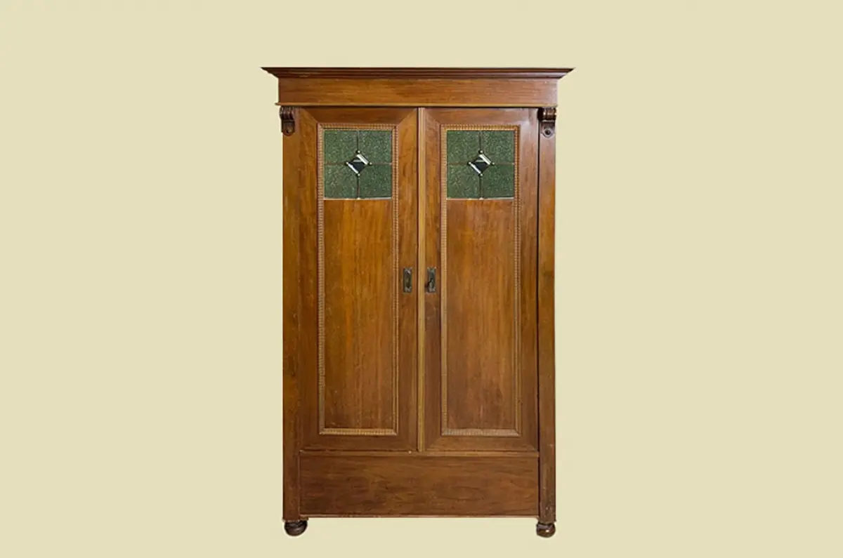 1920er Kleiderschrank ANTIK Jugendstil Nußbaum Schrank von 1920