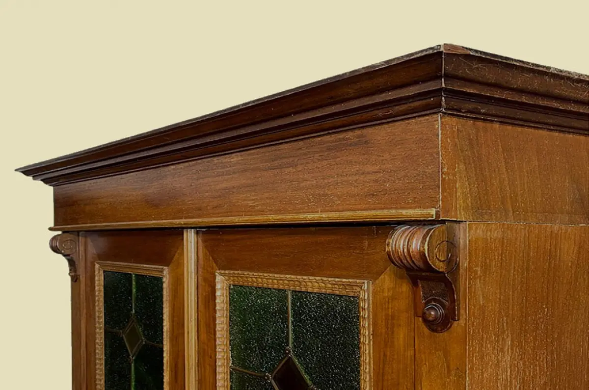 1920er Kleiderschrank ANTIK Jugendstil Nußbaum Schrank von 1920 7