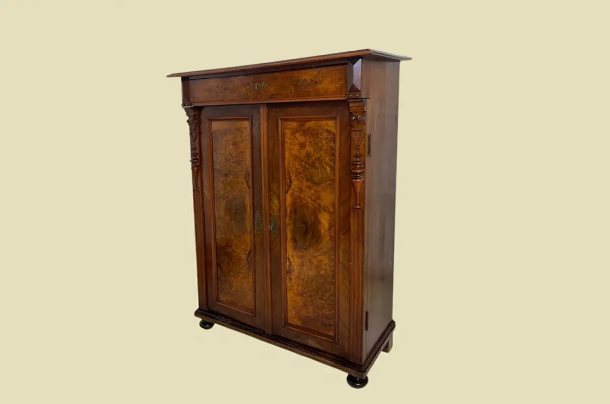 1880er Vertiko ANTIK Gründerzeit Nußbaum Kommode Schrank von 1880 1