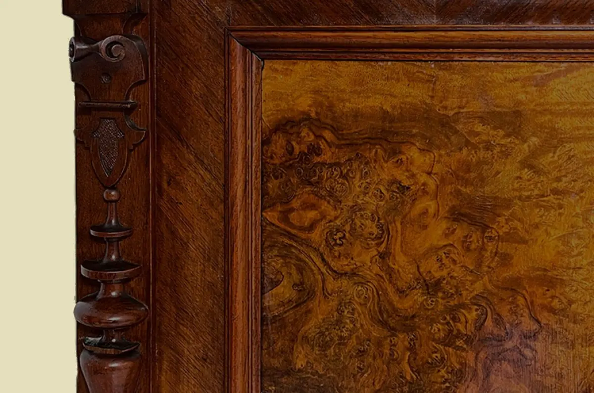 1880er Vertiko ANTIK Gründerzeit Nußbaum Kommode Schrank von 1880 11