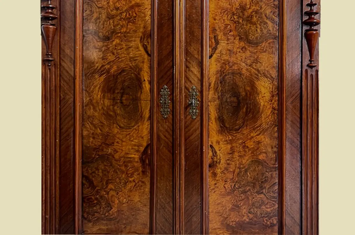 1880er Vertiko ANTIK Gründerzeit Nußbaum Kommode Schrank von 1880 12