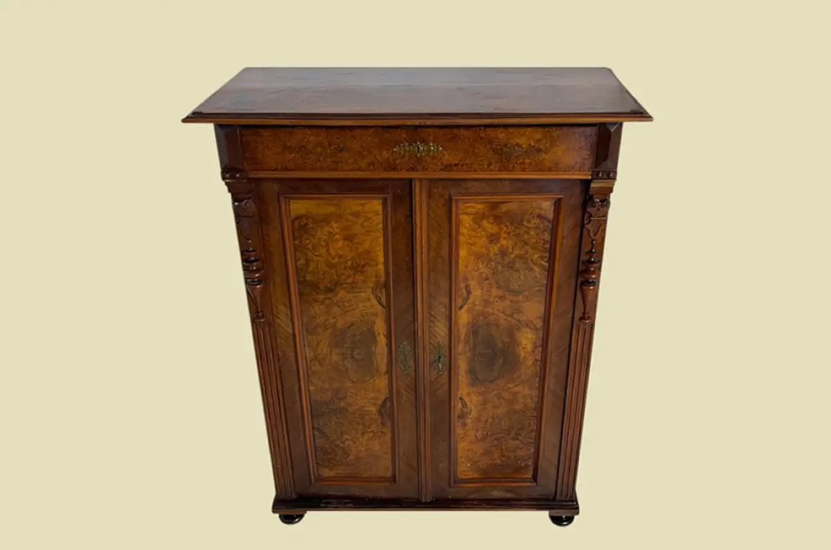 1880er Vertiko ANTIK Gründerzeit Nußbaum Kommode Schrank von 1880 2