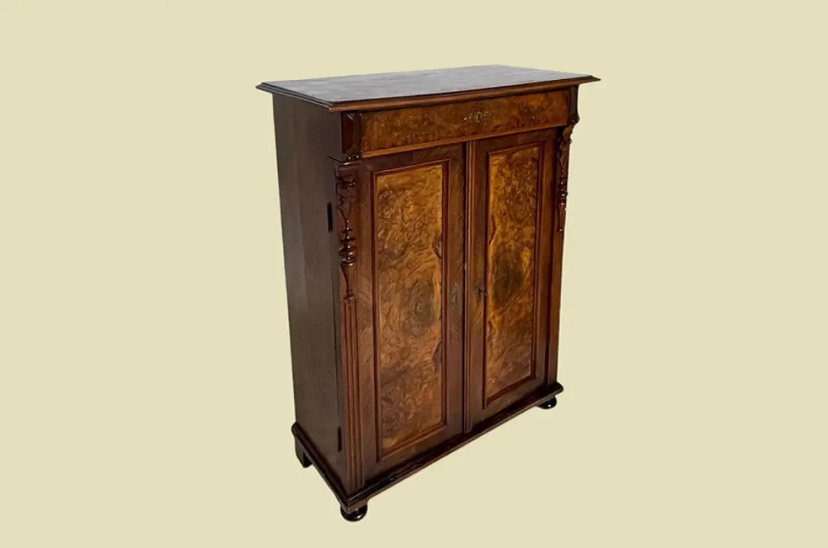 1880er Vertiko ANTIK Gründerzeit Nußbaum Kommode Schrank von 1880 3