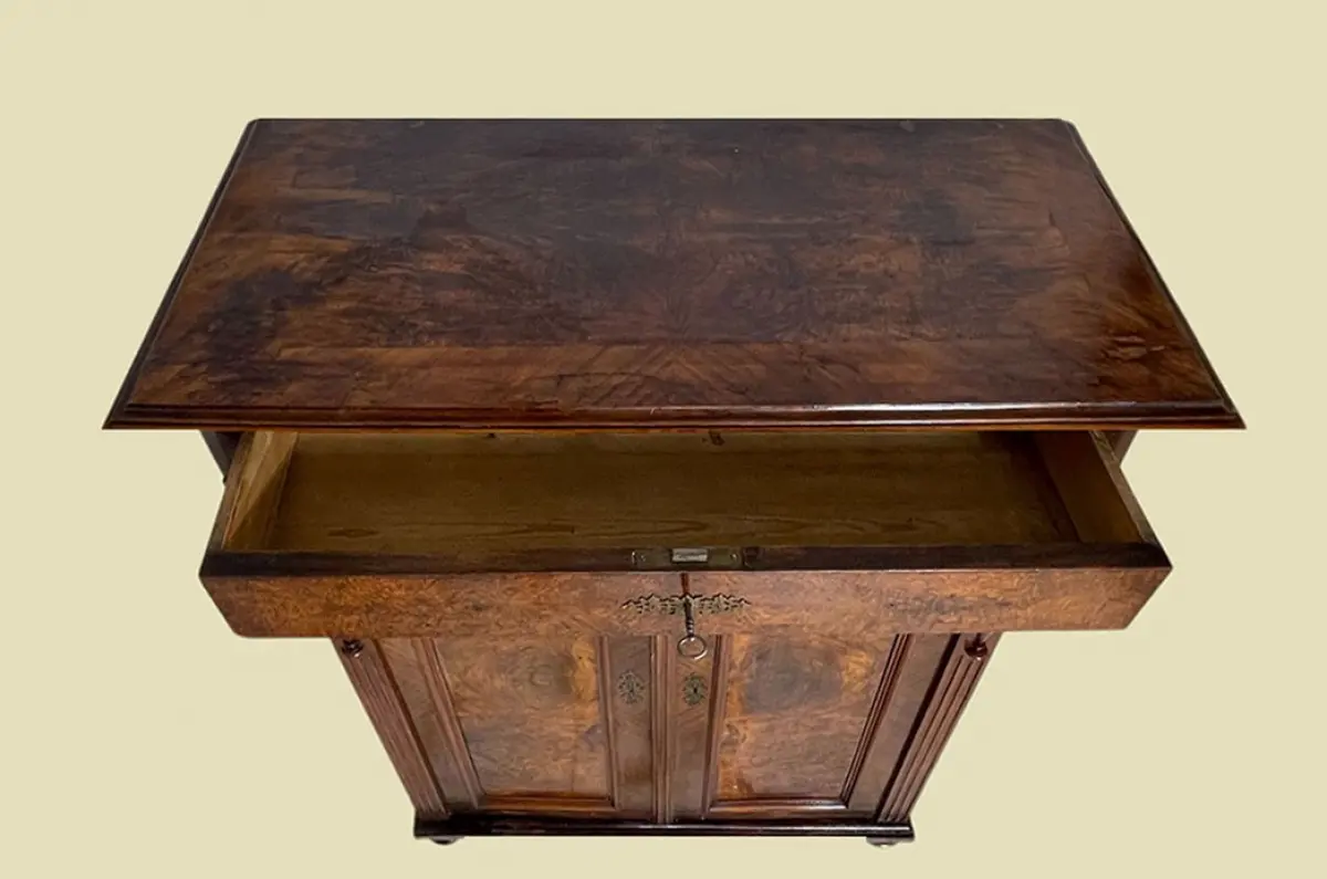 1880er Vertiko ANTIK Gründerzeit Nußbaum Kommode Schrank von 1880 6