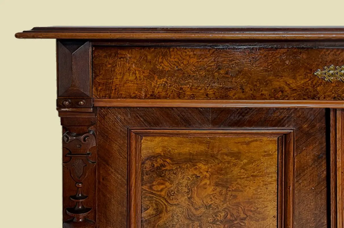 1880er Vertiko ANTIK Gründerzeit Nußbaum Kommode Schrank von 1880 9