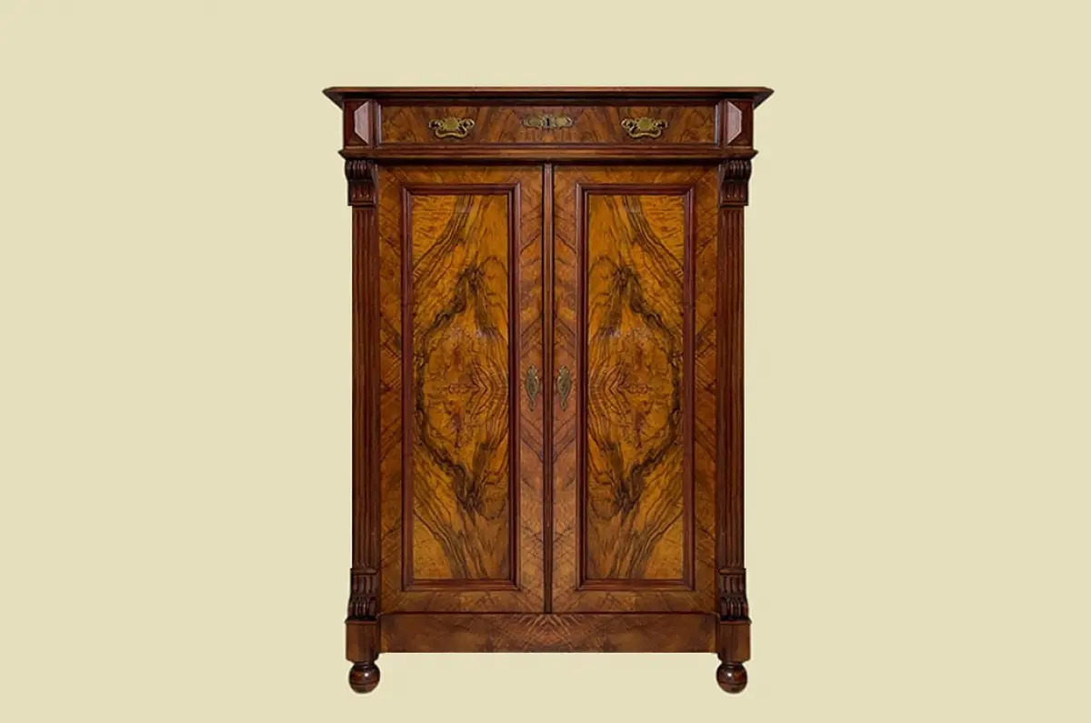 1880er Vertiko ANTIK Gründerzeit Nußbaum Kommode Schrank von 1880