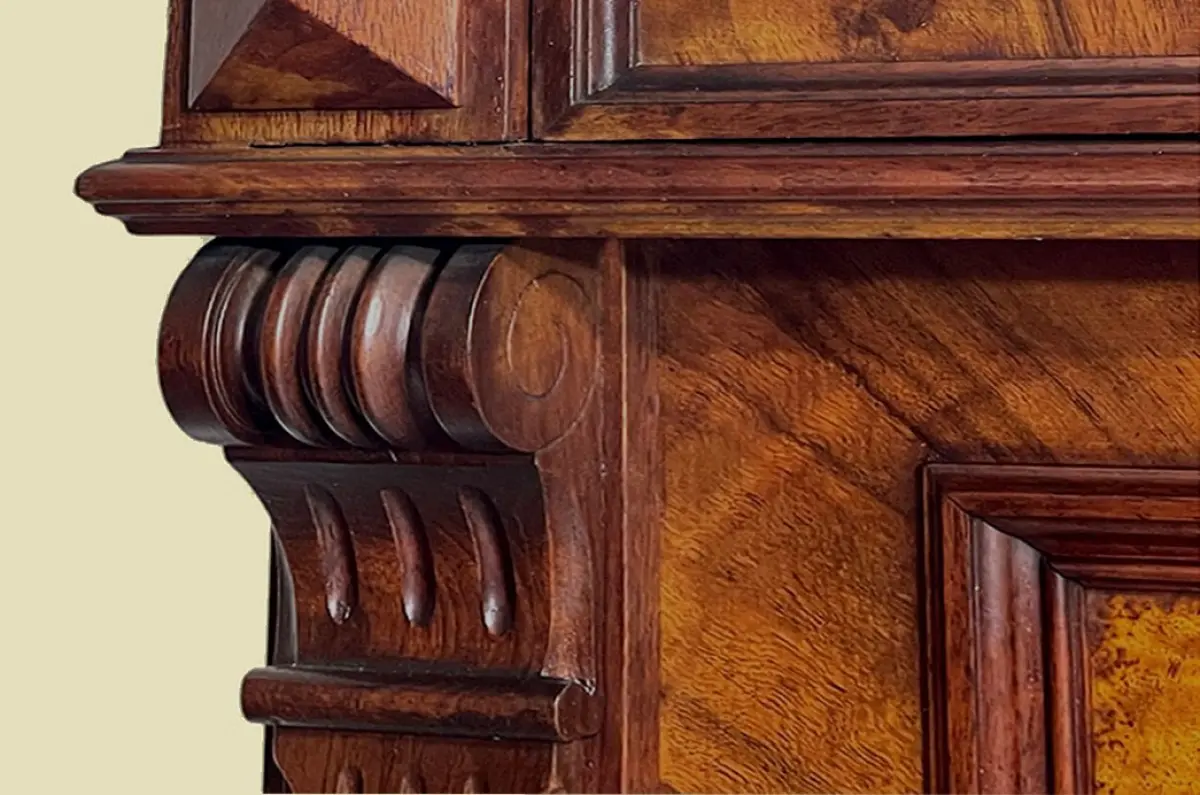 1880er Vertiko ANTIK Gründerzeit Nußbaum Kommode Schrank von 1880 11