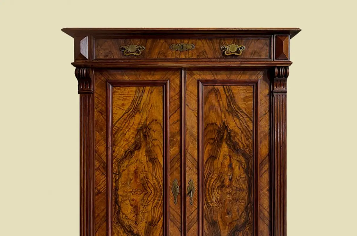 1880er Vertiko ANTIK Gründerzeit Nußbaum Kommode Schrank von 1880 15