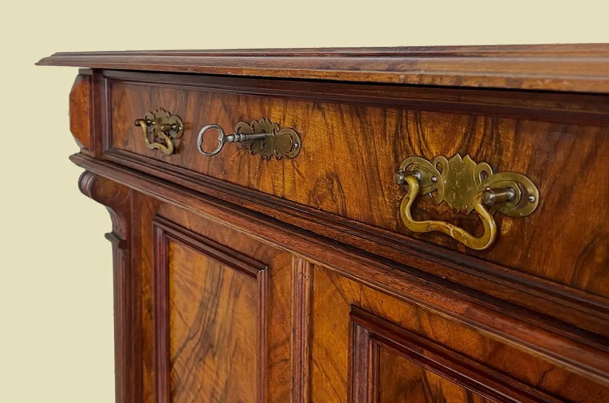 1880er Vertiko ANTIK Gründerzeit Nußbaum Kommode Schrank von 1880 9