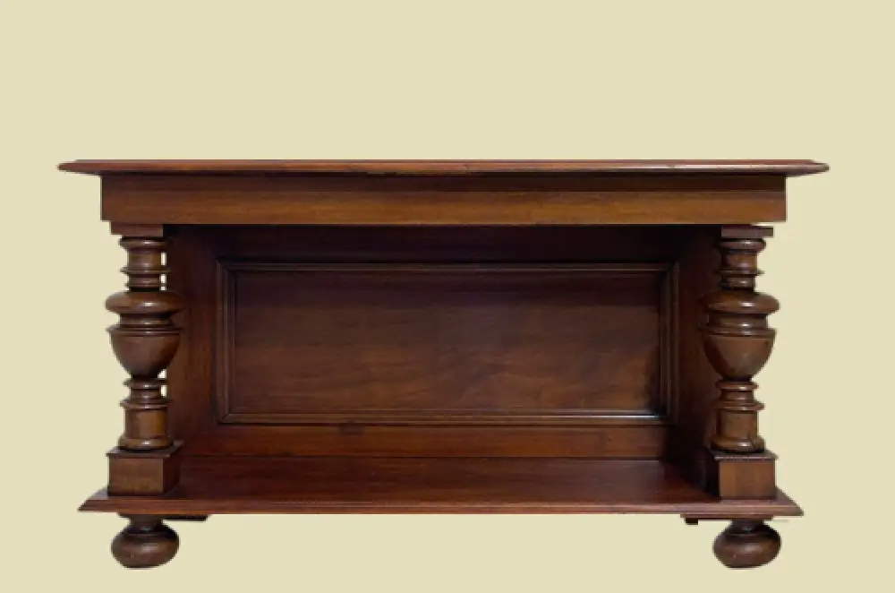 1880er Spiegel Konsole ANTIK Gründerzeit Nußbaum Ablage Kommode Tisch von 1880 0