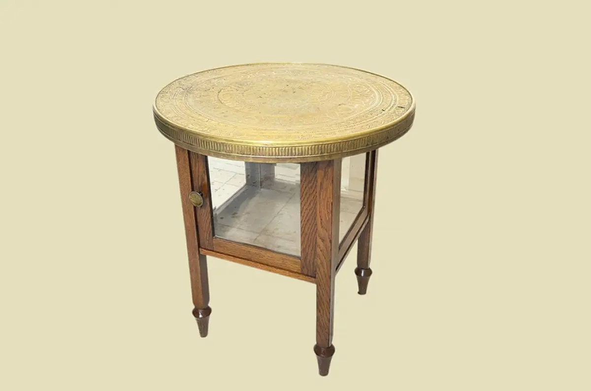 1920er Rauchtisch ANTIK Jugendstil Beistell Vitrine Tee Tisch von 1920 2