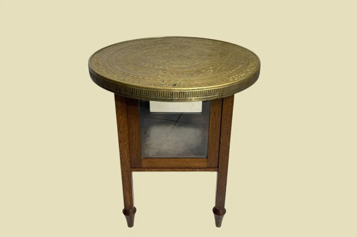 1920er Rauchtisch ANTIK Jugendstil Beistell Vitrine Tee Tisch von 1920 6