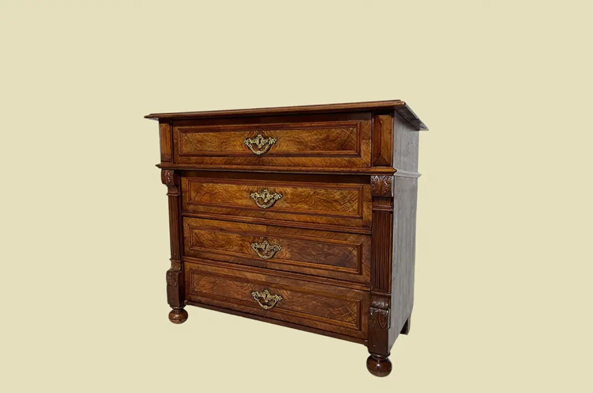 1880er Kommode ANTIK Gründerzeit Nußbaum Sideboard Schrank von 1880 1