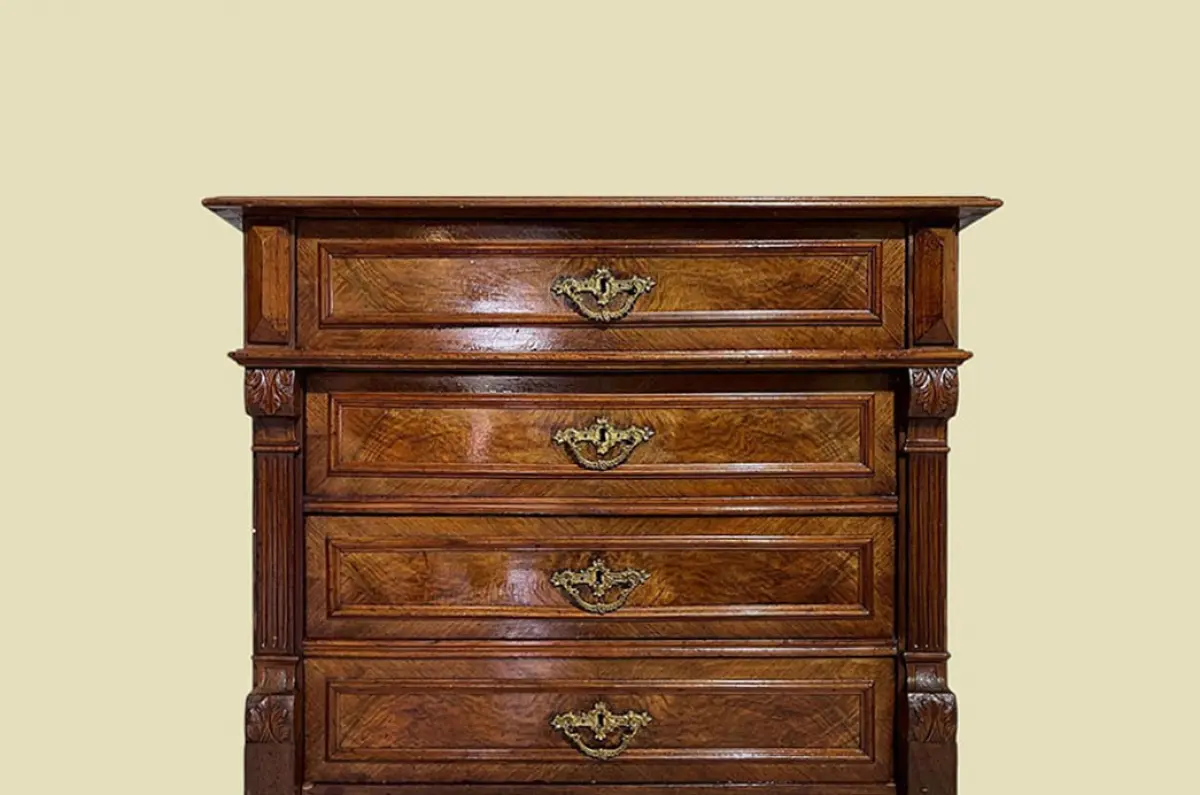 1880er Kommode ANTIK Gründerzeit Nußbaum Sideboard Schrank von 1880 14